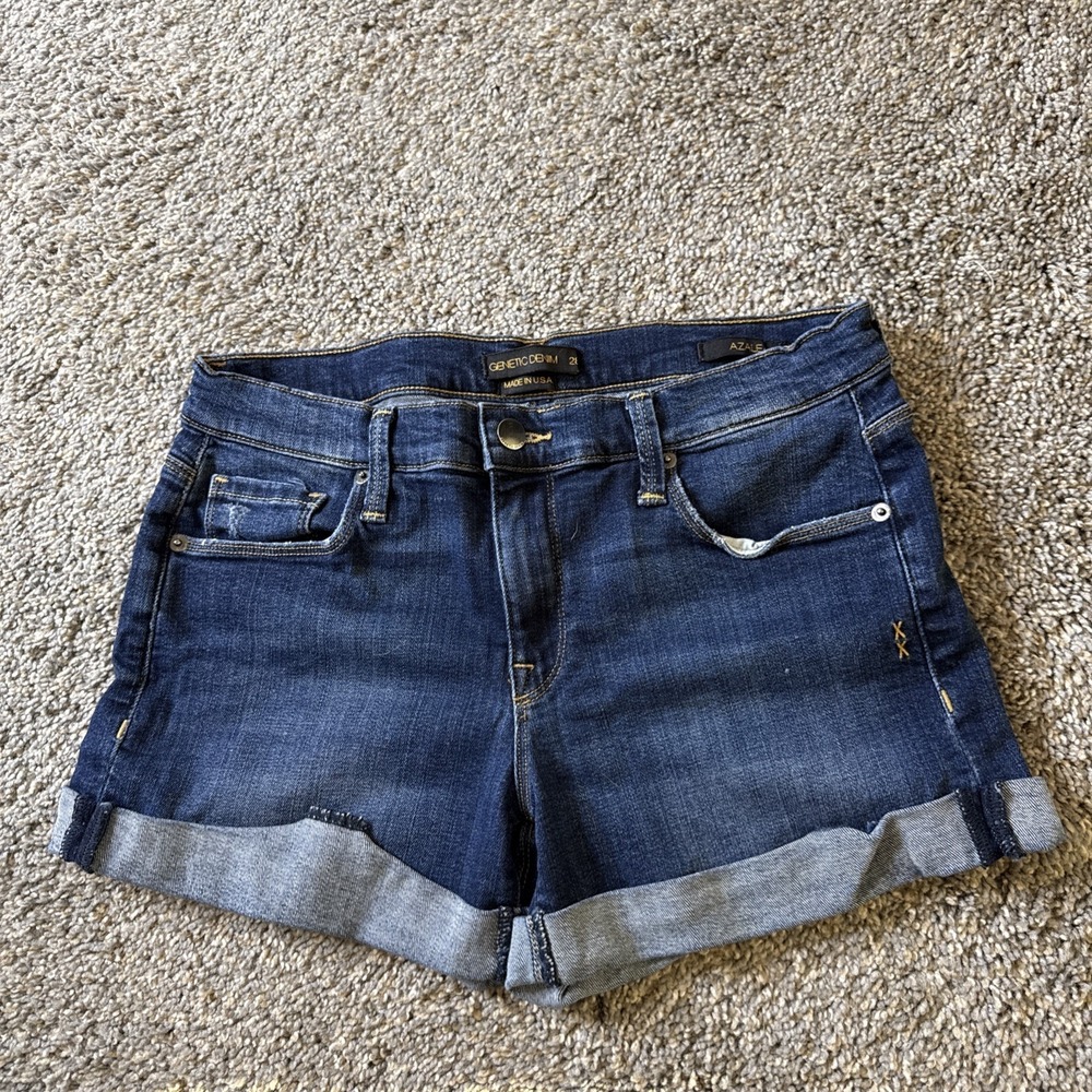 Genetic Denim Women's Cut Off Denim Shorts Blue Size 28